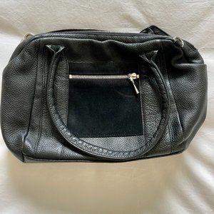 Opelle Pebbled Black Leather Little Liria Duffel SS18